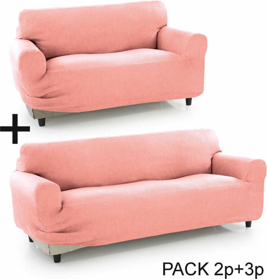 Sofakover Bankbedekking Pocket Duo Romeo 2 Stuks Licht Roze
