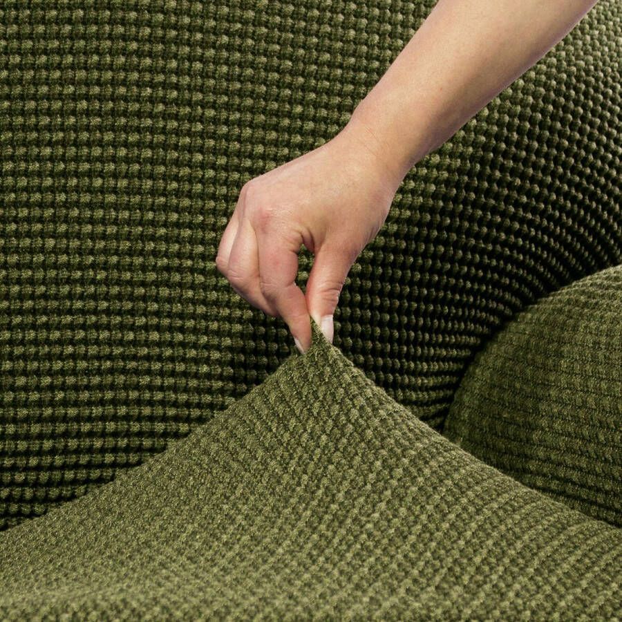 Sofaskins Hoes voor chaise longue met korte linkerarm NIAGARA 210 340 cm Groen