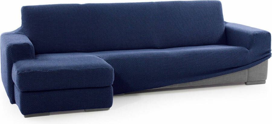 Sofaskins Hoes voor chaise longue met korte linkerarm NIAGARA 210 340 cm Marineblauw
