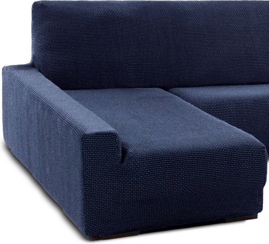 Sofaskins Hoes voor chaise longue met lange linkerarm NIAGARA 210 340 cm Marineblauw
