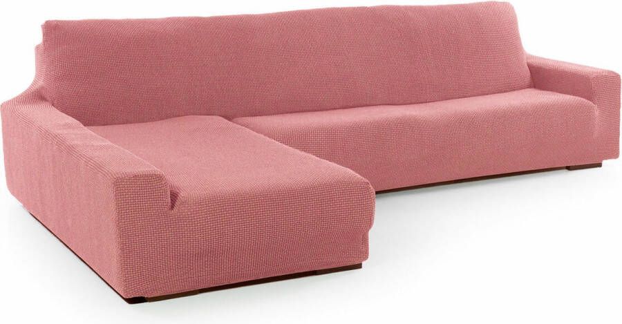 Sofaskins Hoes voor chaise longue met lange linkerarm NIAGARA 210 340 cm Licht Roze