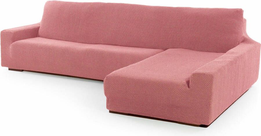 Sofaskins Hoes voor chaise longue met lange rechterarm NIAGARA 210 340 cm Licht Roze