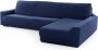 Sofaskins Hoes voor chaise longue met lange rechterarm NIAGARA 210 340 cm Marineblauw - Thumbnail 2