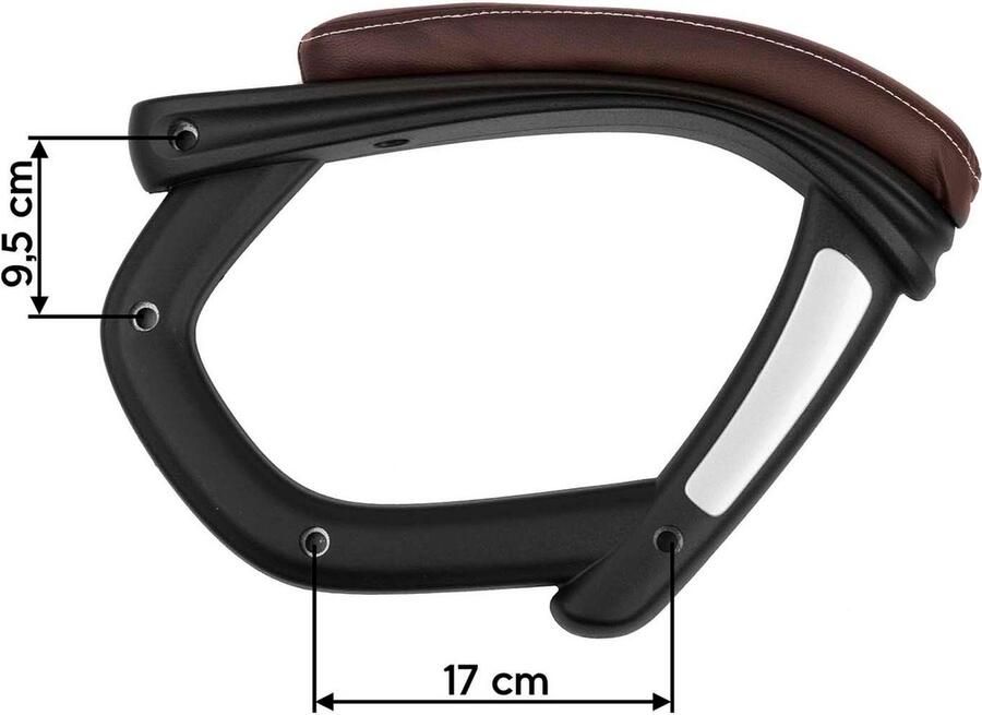 Sofotel Armleuningen voor fauteuil 222 bruin