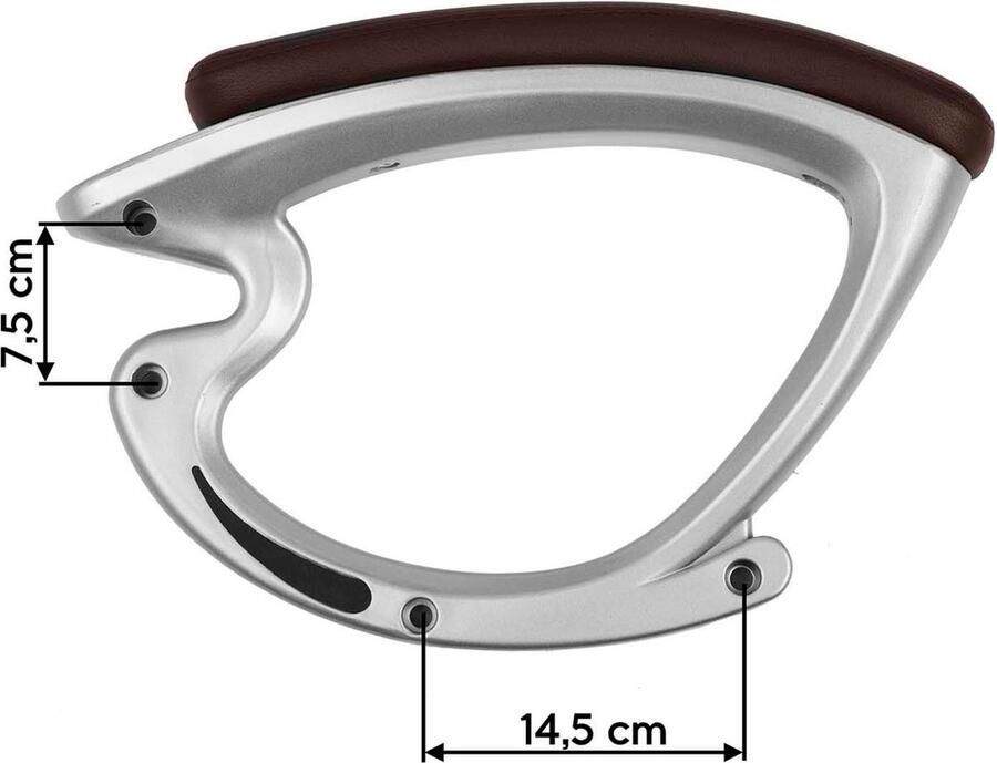 Sofotel Armleuningen voor fauteuil 227 bruin