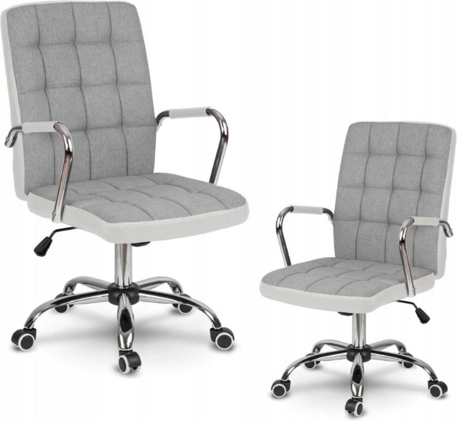 Sofotel Bureaustoel stof Benton grijs-wit