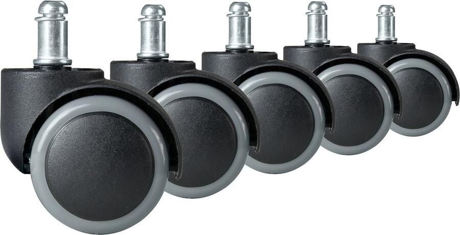 Sofotel Rubberen wielen voor bureaustoelen -5 stuks grijs