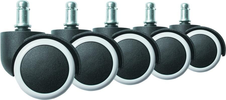 Sofotel Rubberen wielen voor bureaustoelen 5 stuks wit
