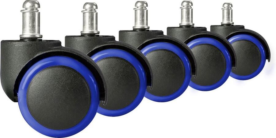 Sofotel Rubberen wielen voor fauteuils zwart en blauw 5 stuks