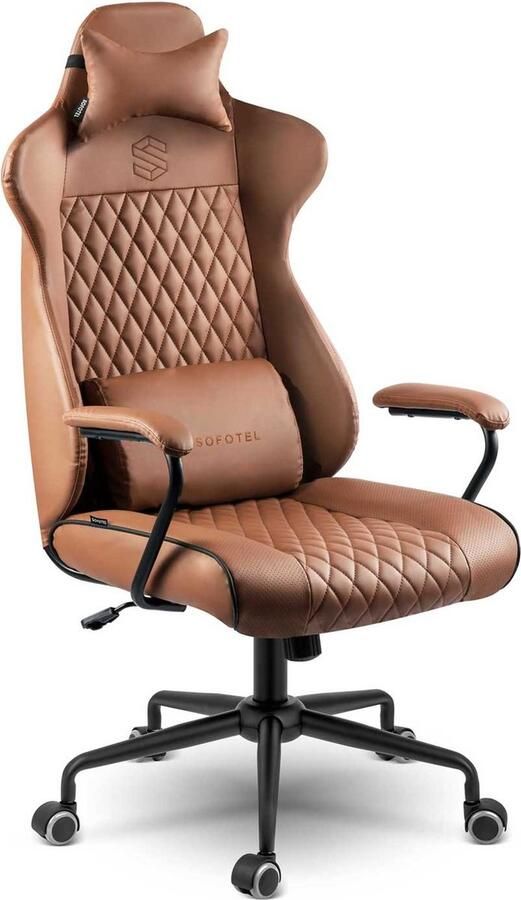 Sofotel Bureaustoel ergonomisch verstelbaar kantelbaar bruin - Foto 2