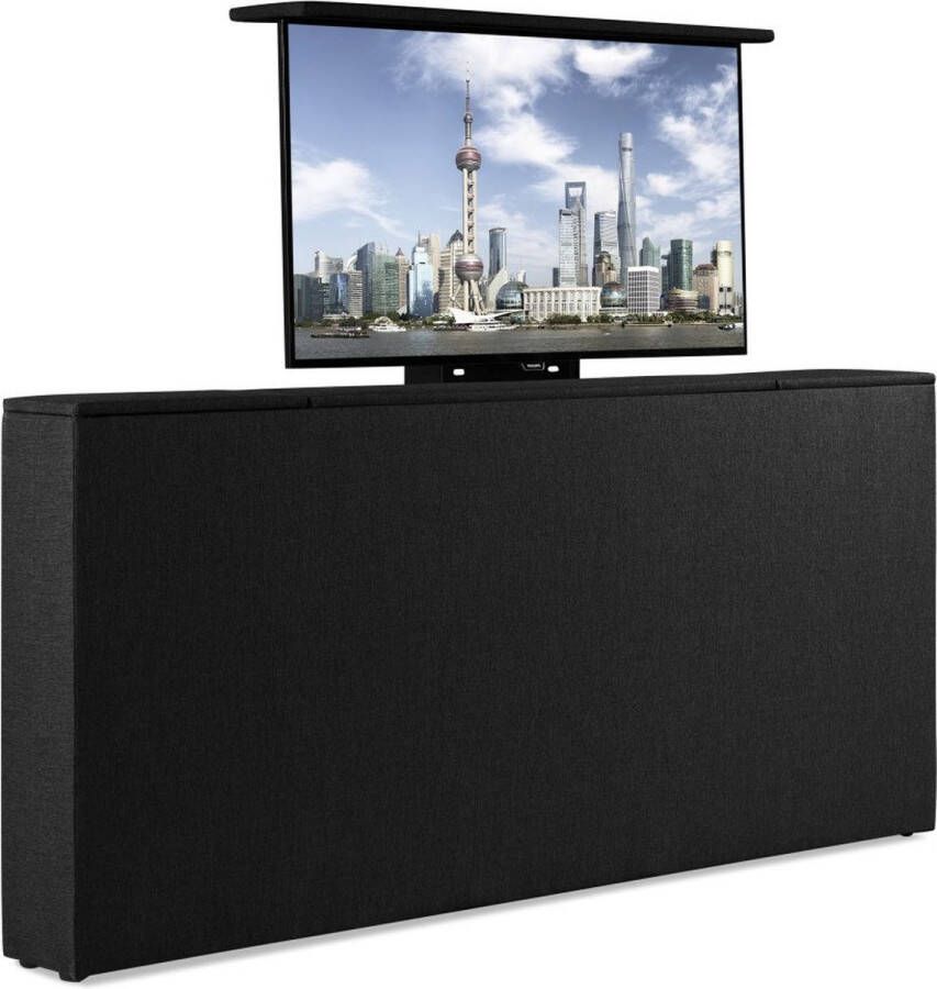Soft bedden Bedonderdeel TV-Lift meubel Voetbord Max. 43 inch TV 170 breed x85x21 Gitzwart