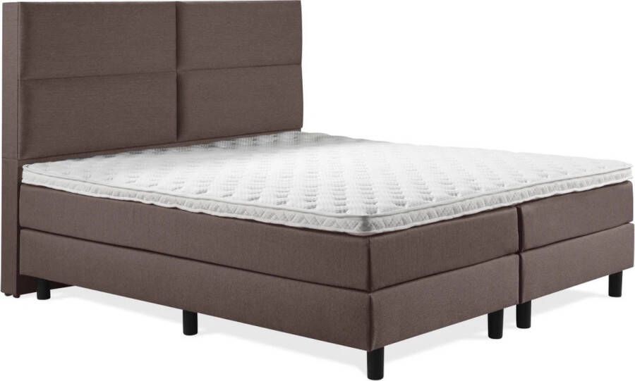 Soft bedden Boxspring Luxe 140x220 4 vlaks Bruin