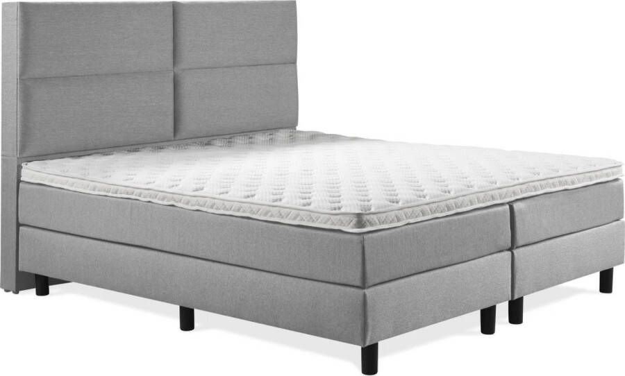 Soft bedden Boxspring Luxe 140x220 4 vlaks Grijs