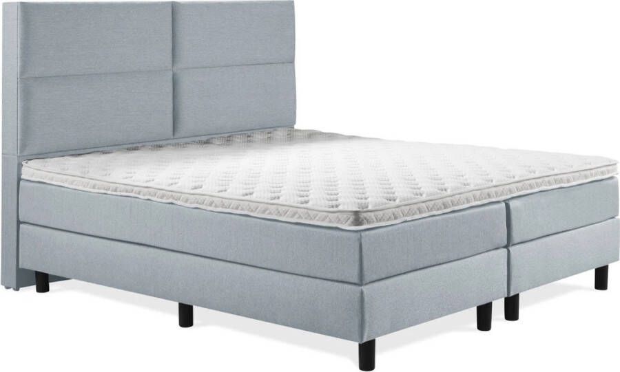 Soft bedden Boxspring Luxe 140x220 4 vlaks Ijsblauw
