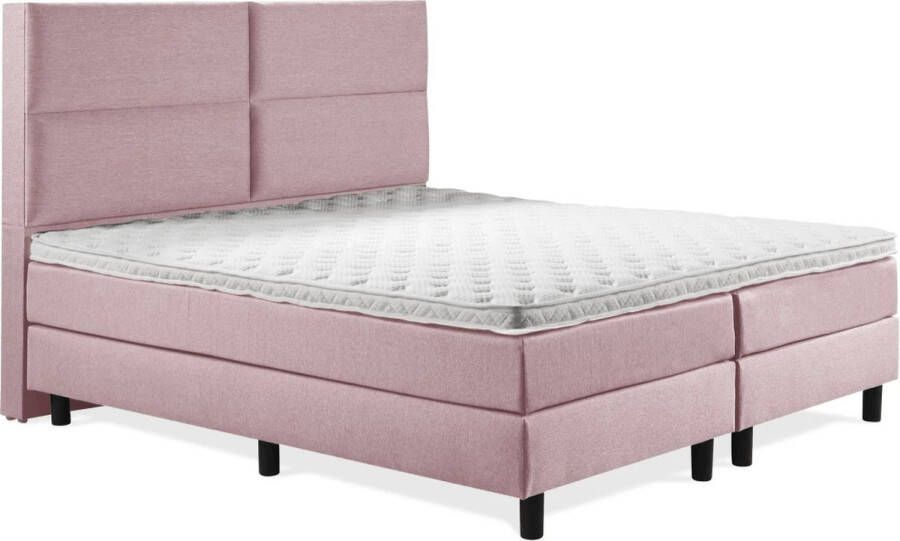 Soft bedden Boxspring Luxe 140x220 4 vlaks Oud Roze