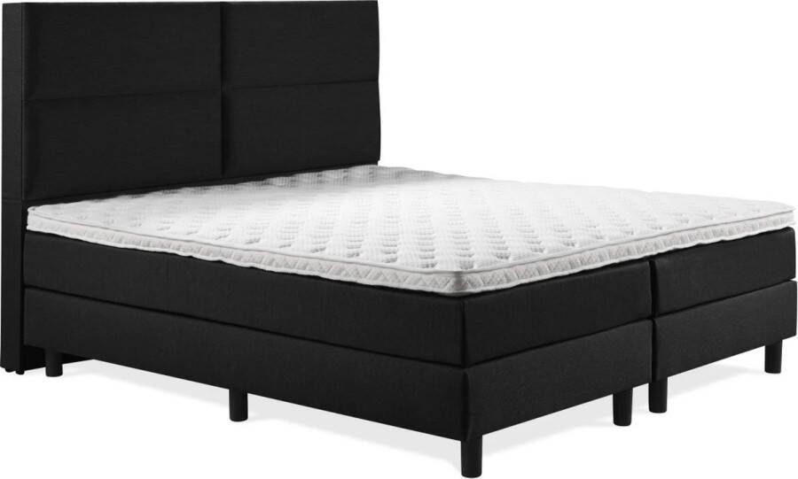Soft bedden Boxspring Luxe 140x220 4 vlaks Zwart