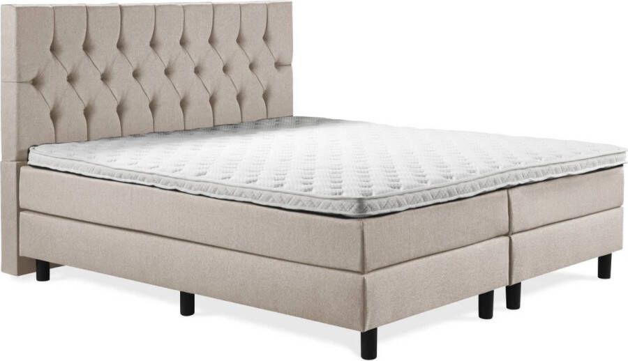 Soft bedden Boxspring Luxe 160x200 Capiton beige
