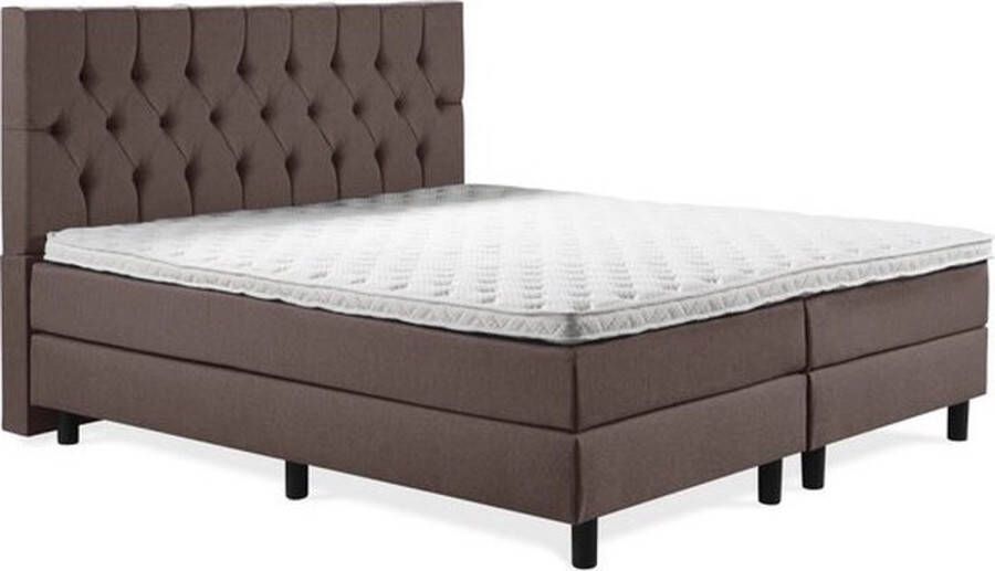 Soft bedden Boxspring Luxe 160x200 Capiton Bruin