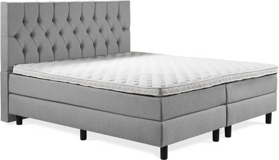 Soft bedden Boxspring Luxe 160x200 Capiton Grijs