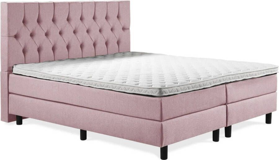 Soft bedden Boxspring Luxe 160x200 Capiton Oud Roze