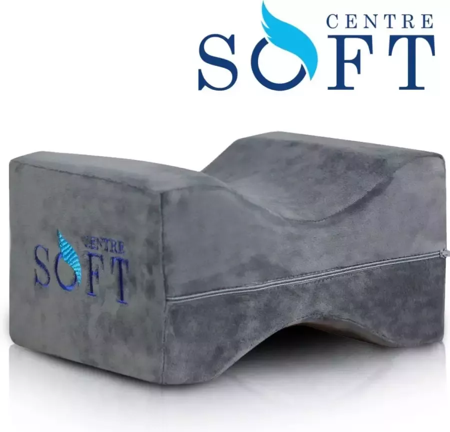 SoftCentre Kniekussen voor in bed Beenkussen Orthopedisch Ergonomisch & Orthopedisch Kniekussen Zwangerschapskussen Zijslaap Kussen Schootkussen Knie Kussen tussen Benen Zijslaper Rugpijn & Kniepijn Traagschuim Beter Slapen