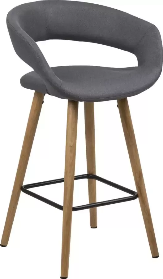 Leen Bakker Barkruk Tarup donkergrijs 65 5 cm hoog (2 stuks)