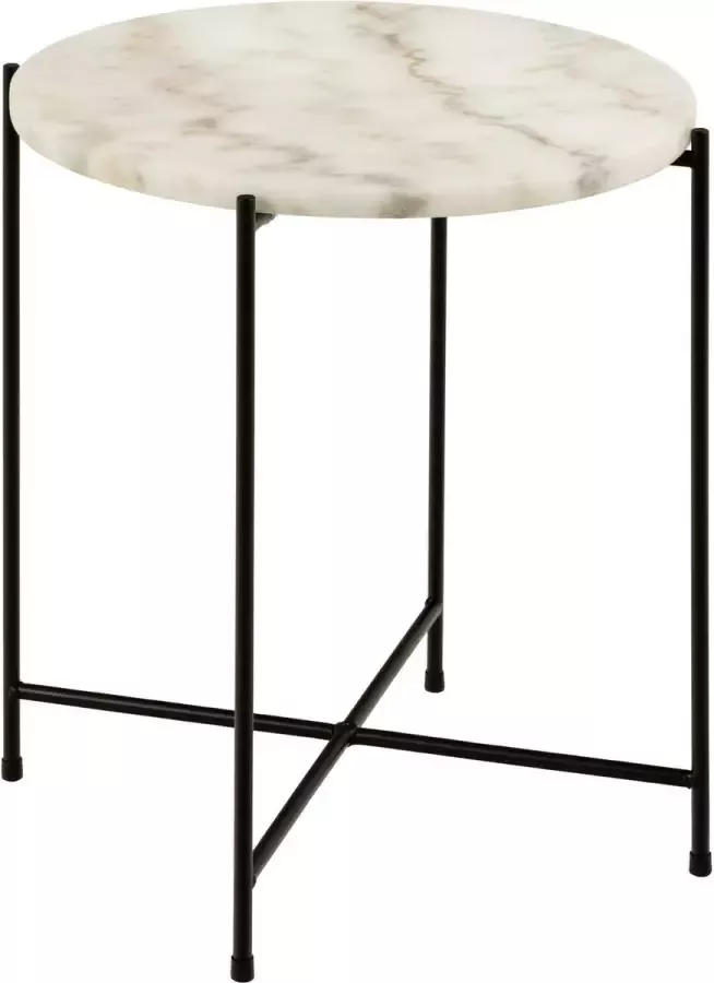 Sohome Bijzettafel Carolien Wit Marmer Ø42cm