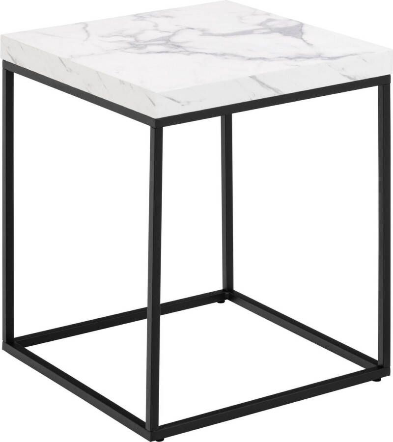 Sohome Bijzettafel Kathy Marmerlook 40 x 40cm Wit