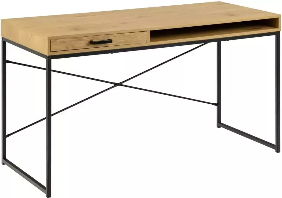 Sohome Bureau 'Holger' Met 1 lade Eiken en metaal 140 x 58cm