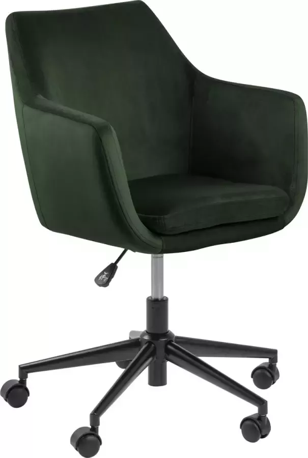 Sohome Bureaustoel 'Abigale' Velvet kleur Forest Green