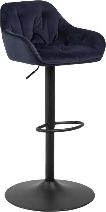 Sohome Draaibare Barkruk set van 2 Otto Velvet Blauw zithoogte 63-84cm