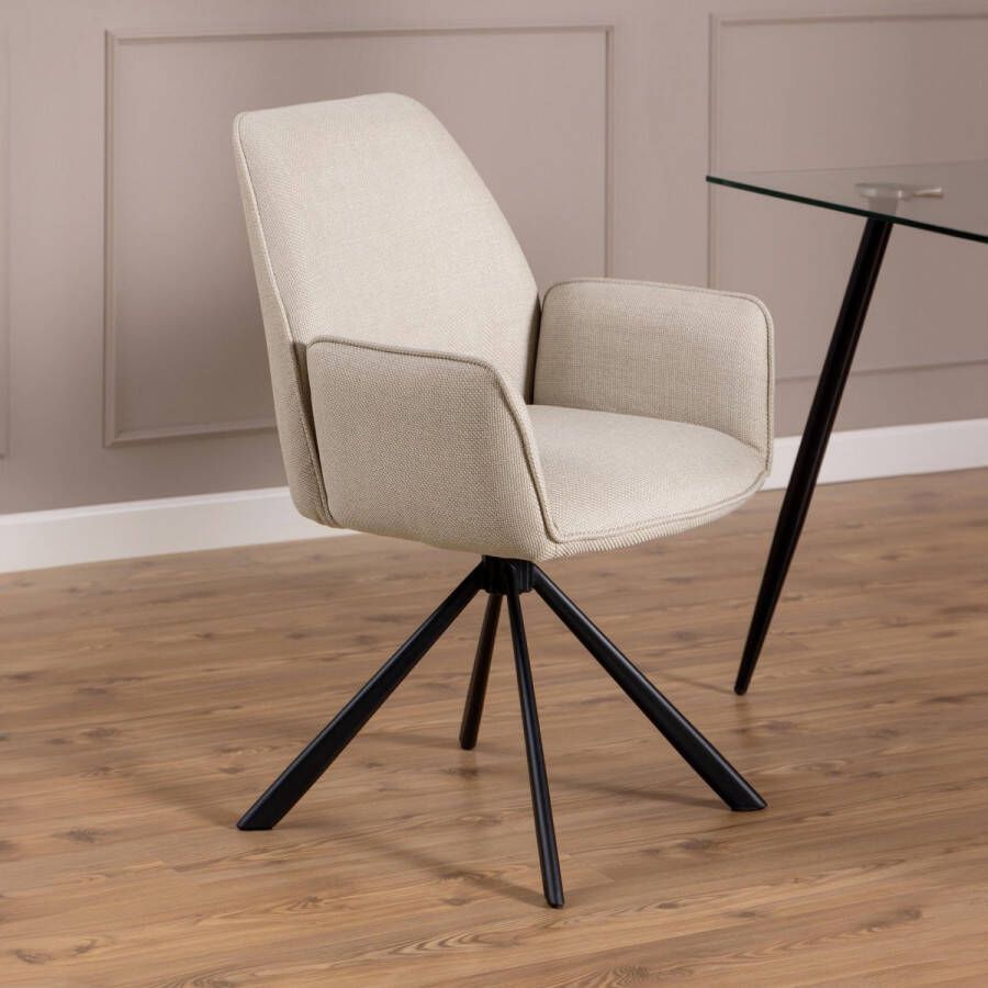 Sohome Draaibare Eetkamerstoel set van 2 Chelcee Beige