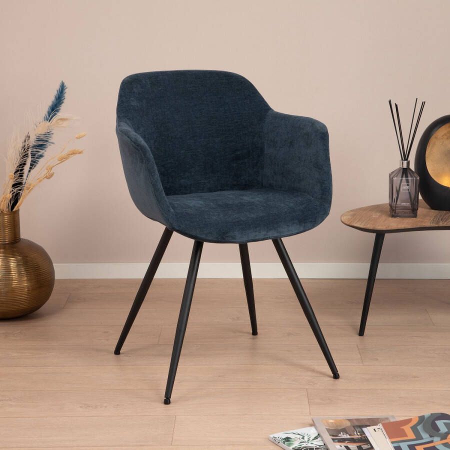 Sohome Eetkamerstoel Michole Donkerblauw