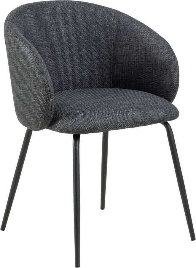Sohome Eetkamerstoel set van 2 Jamarius stof Donkergrijs - Foto 2