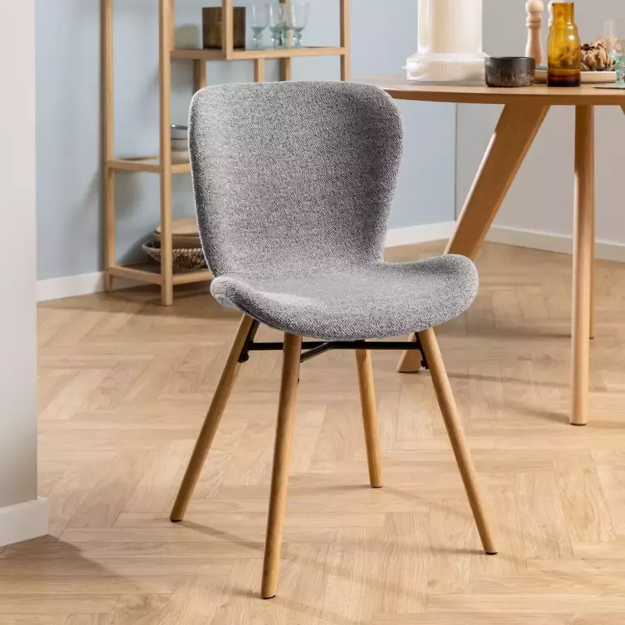 Bendt Sohome Eetkamerstoel 'Jasmaine' kleur Grijs set van 2 stuks