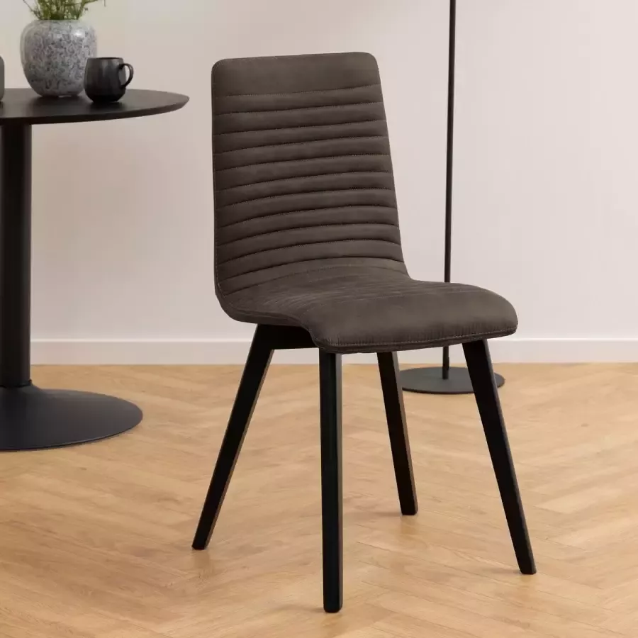 Bendt Sohome Eetkamerstoel 'Jaymi' kleur Antraciet set van 2 stuks