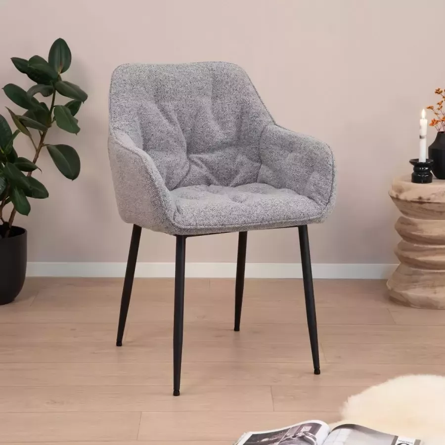 Sohome Eetkamerstoel set van 2 Otto Bouclé Grijs