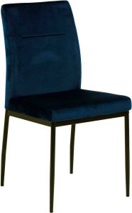 Bendt Sohome Eetkamerstoel 'Paisley' Velvet kleur Donkerblauw set van 2 stuks