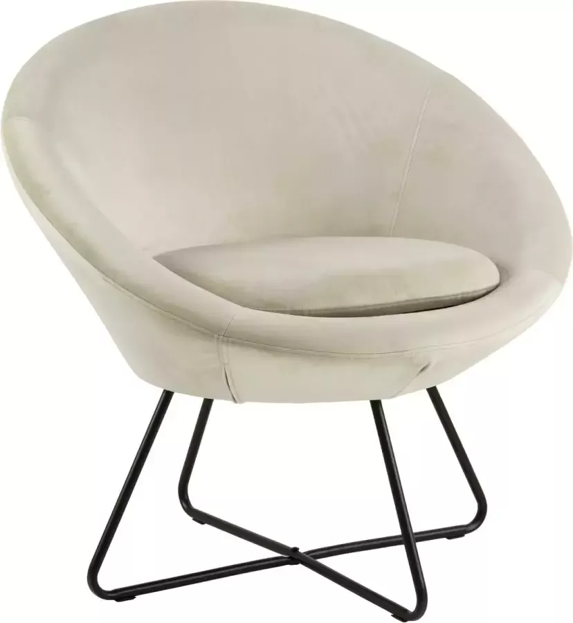 Sohome Fauteuil 'Kang' Velvet kleur Zand