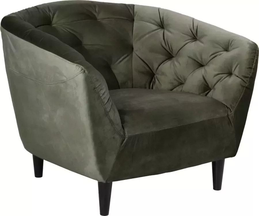 Sohome Fauteuil 'Ltoya' Velvet kleur Forest Green