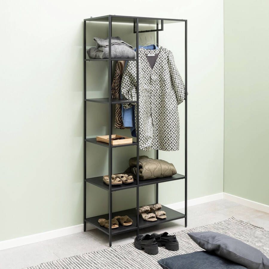 Sohome Kledingrek Joannie Metaal 80 x 185cm Zwart