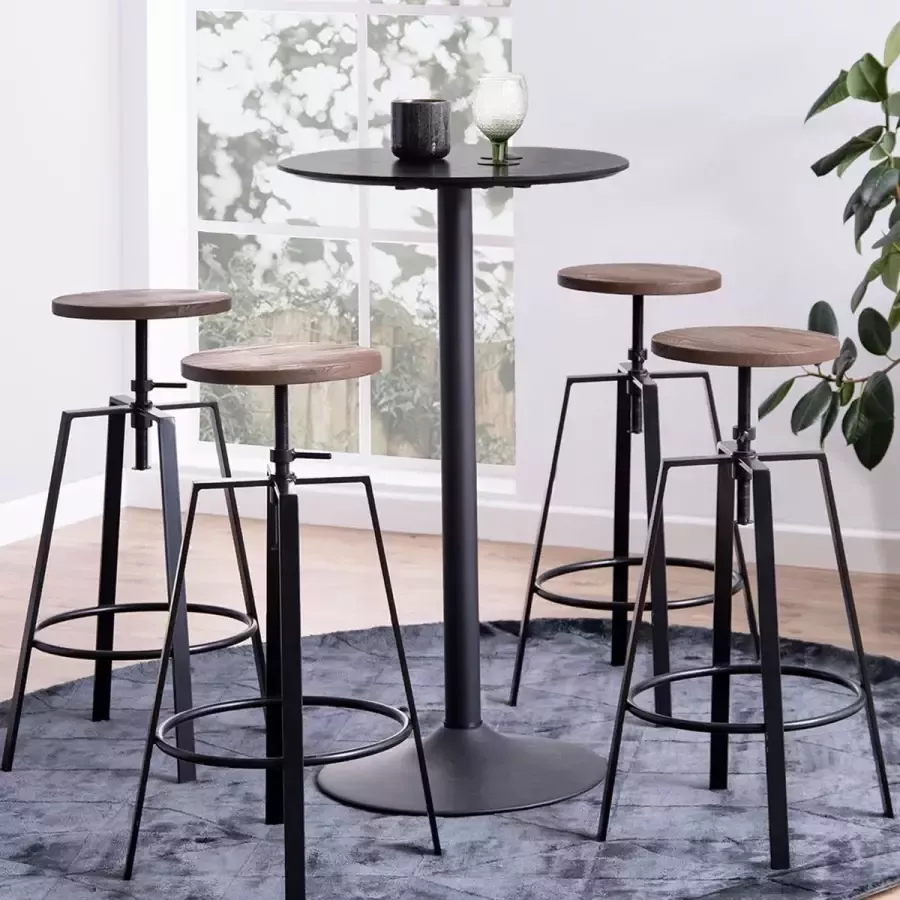 Sohome Ronde Bartafel 'Eboney' 60cm kleur Zwart