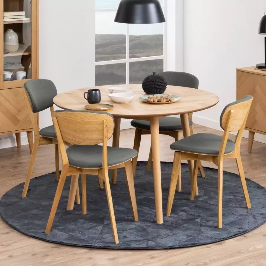 Sohome Ronde Eettafel 'Dalaina' Visgraat 120cm - Foto 2