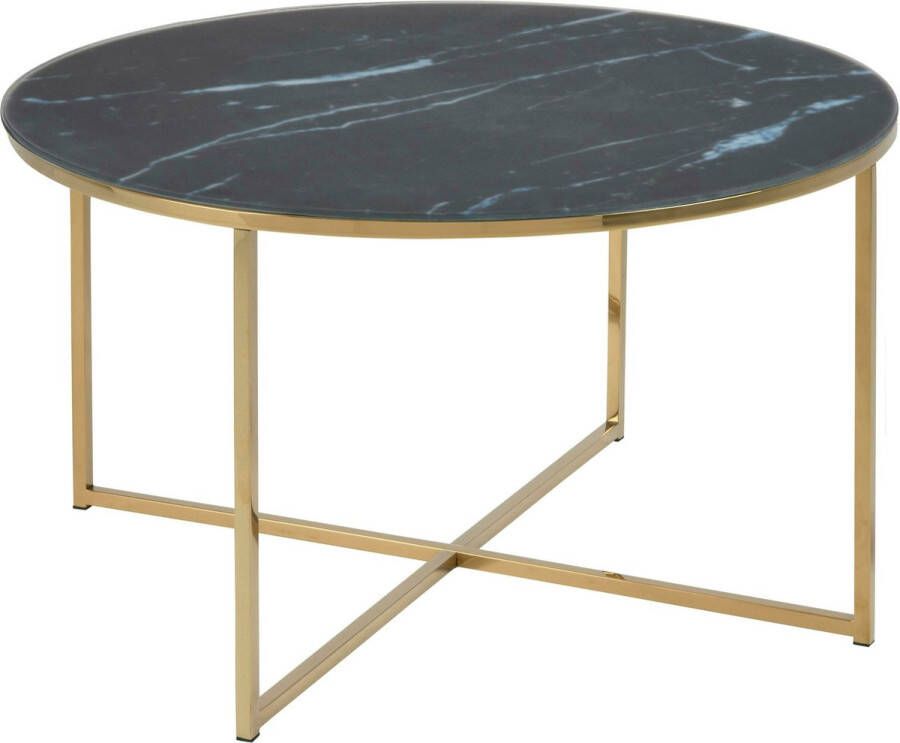 Sohome Ronde Salontafel Aubri Ø80cm Zwart Goud