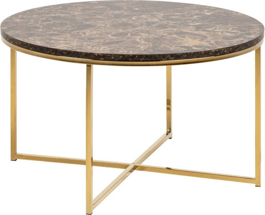 Sohome Ronde Salontafel Aubri Marmer 80cm Bruin