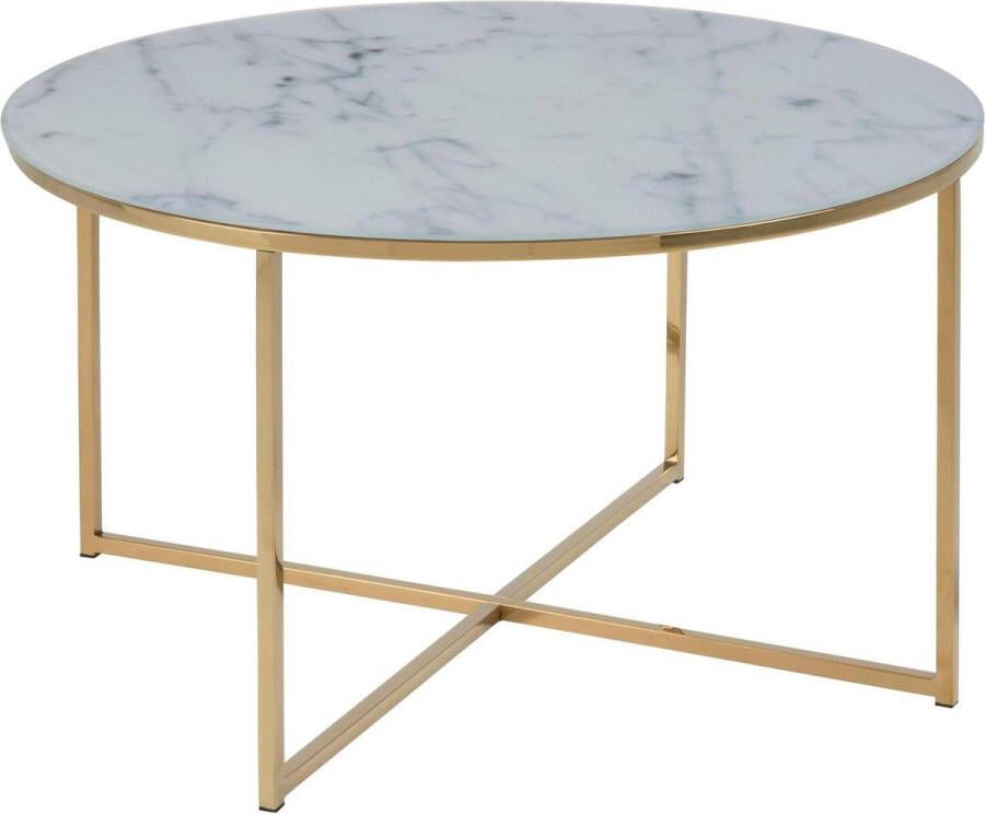 Sohome Ronde Salontafel Aubri Marmer 80cm Wit