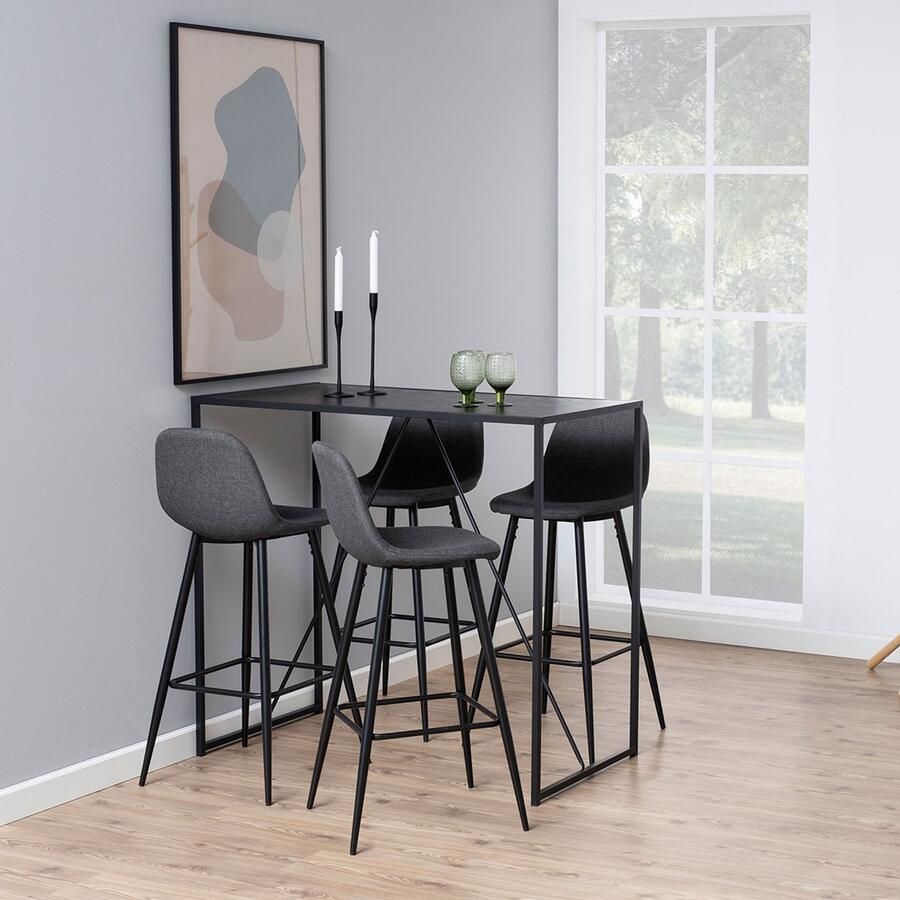 Sohome Barkruk set van 2 Joannie zithoogte 73cm Lichtgrijs