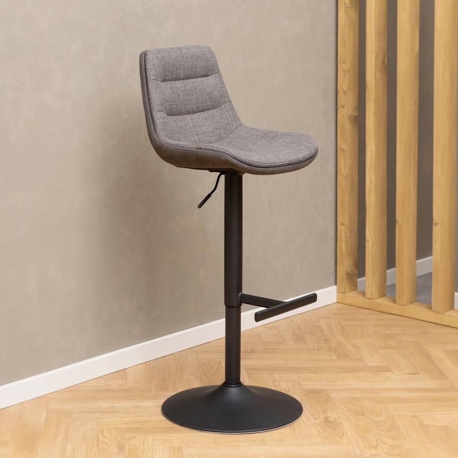 Sohome Barkruk set van 2 Mathaniel zithoogte 65-86cm Tweekleurig Bruin grijs