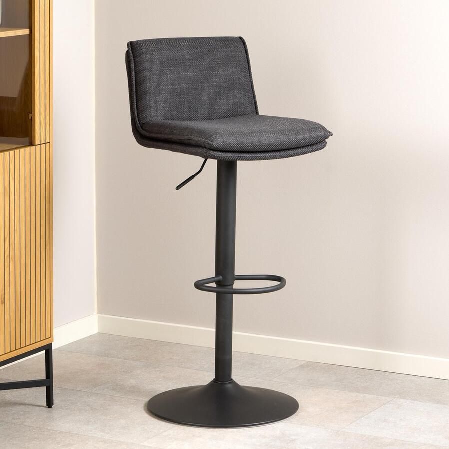 Sohome Draaibare Barkruk set van 2 Mikaila Donkergrijs zithoogte 68-89cm