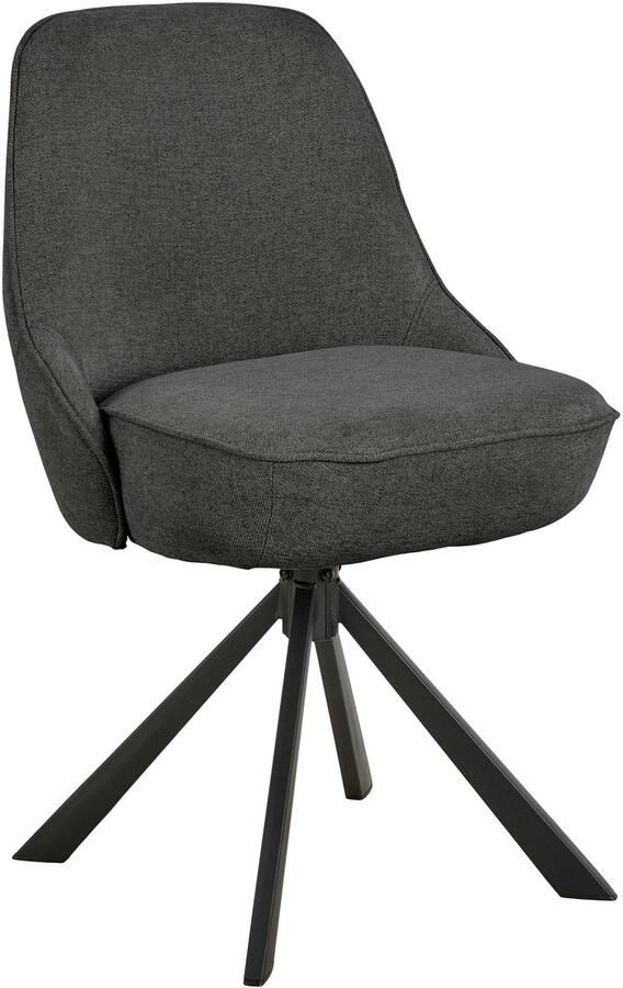 Sohome 2x Draaibare Eetkamerstoel Reynard Chenille Donkergrijs